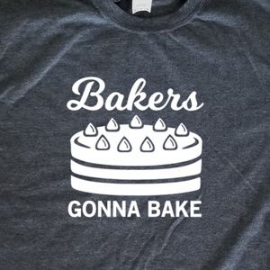 🧁  Bakers Gonna Bake - cake - men's grey t-shirt